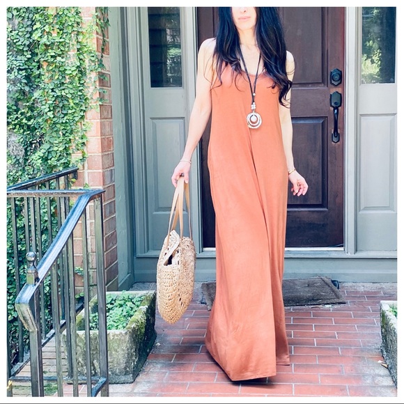 ✨LAST ONE✨LOOSE FIT SIDE POCKETS TANK MAXI DRESS - Picture 3 of 8